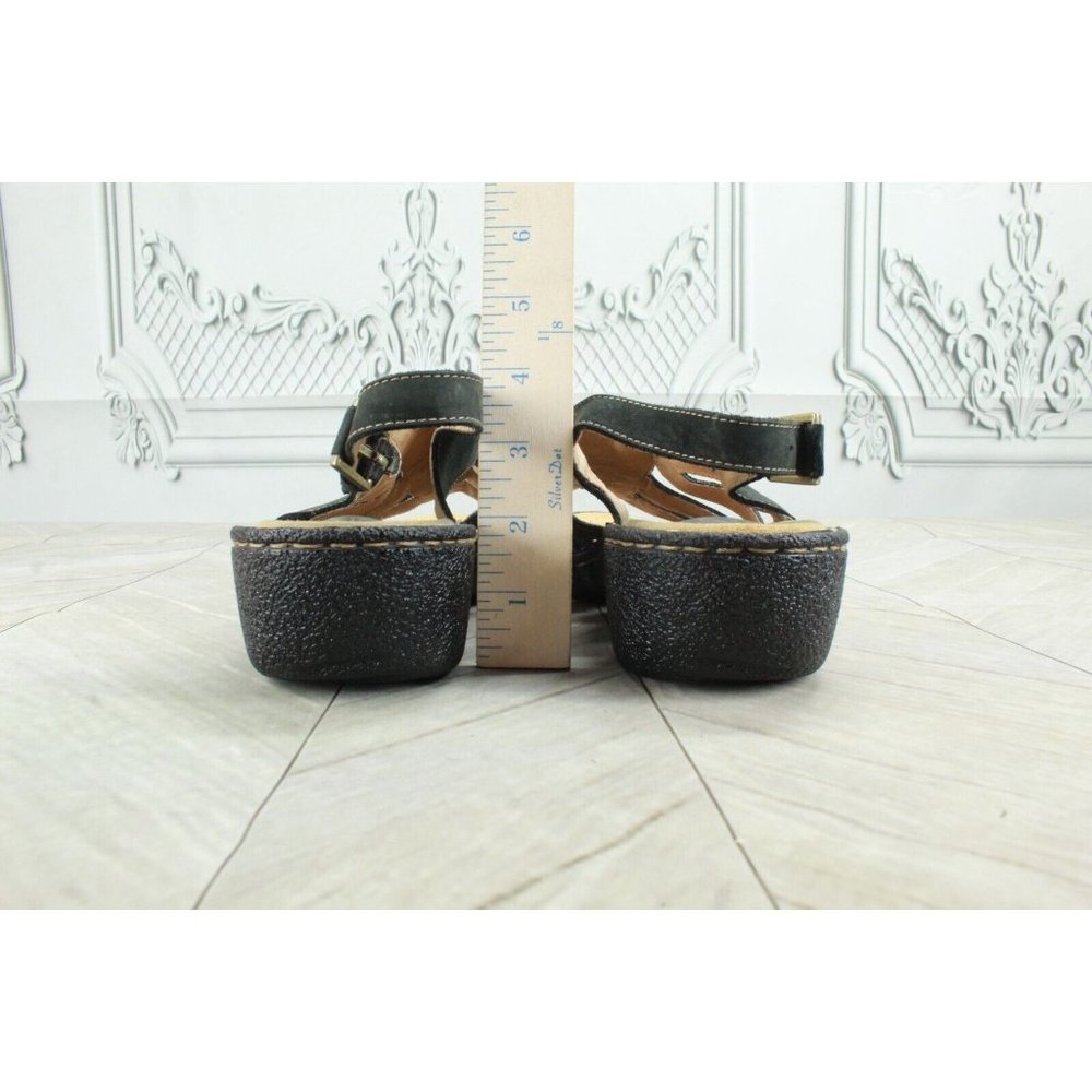 Clarks Lexi Marigold Black Leather Open Toe Ankle Strappy Sandals Size 9 M - Picture 7 of 9